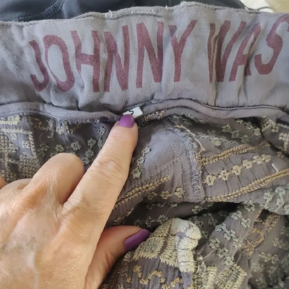 Johnny Was Geometric Patterned Pants with Belt - Picture 2 of 8